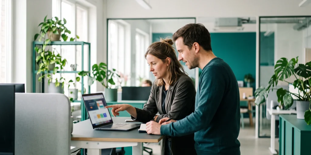 Team reviewing a website audit before a migration