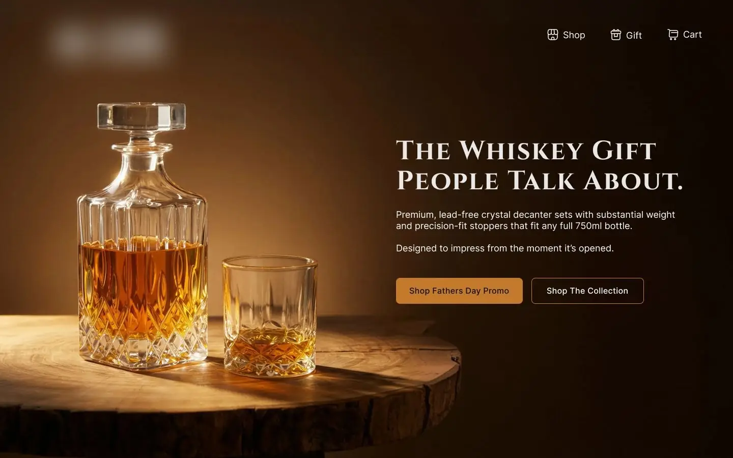 The brand's new homepage, built by Tabula